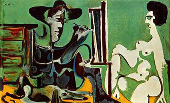 Pablo Picasso Oil Paintings Painter And His Model Surrealism